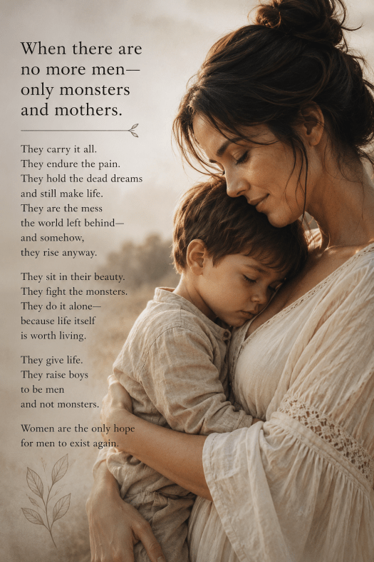 A woman cradles her baby boy